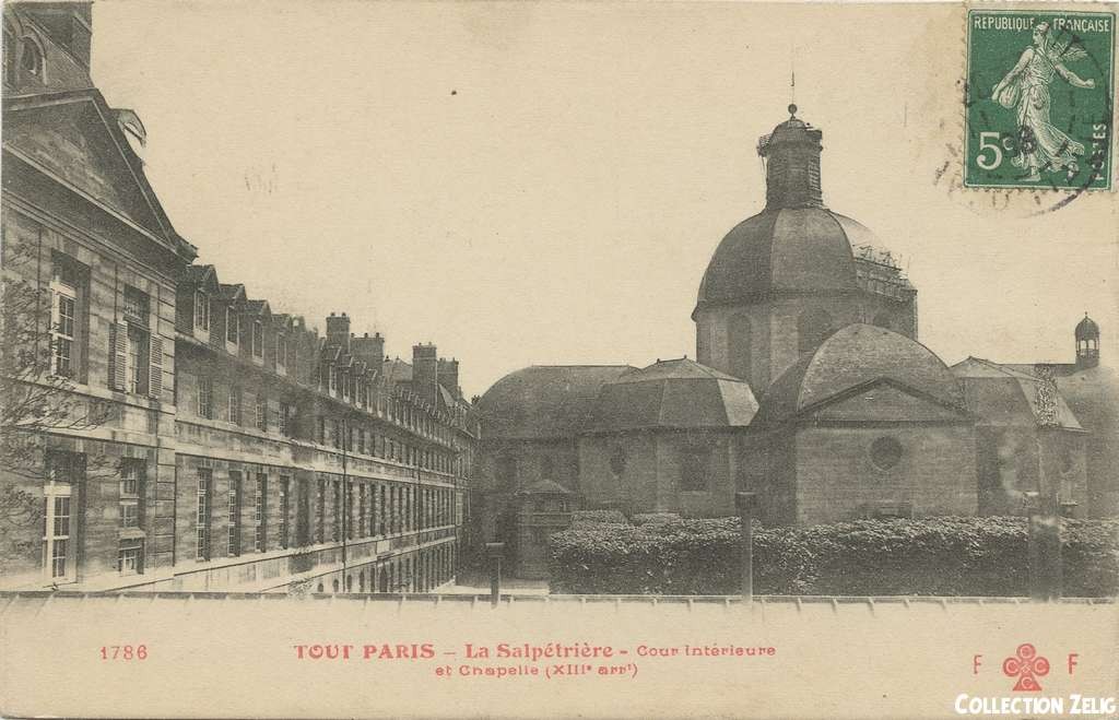 1786 - La Salpêtrière - Cour intérieure et Chapelle