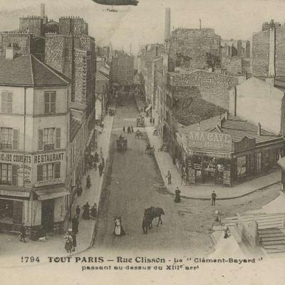 1794 - Rue Clisson - Le Clément-Bayard passant au-dessus du XIII° arrt