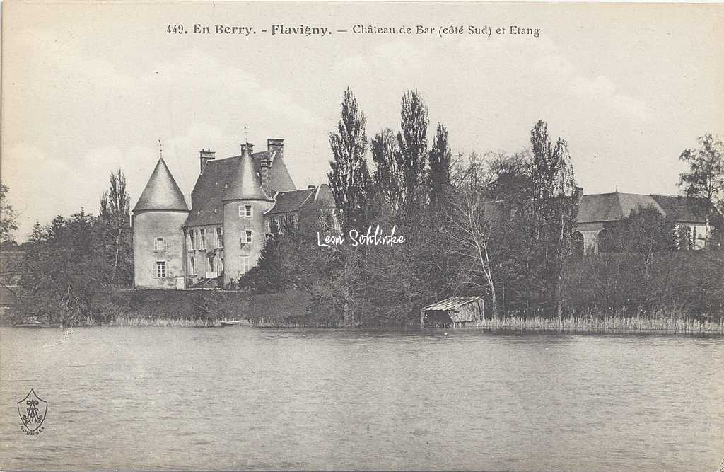 18-Flavigny - 449 En Berry Auxenfans - Château de Bar et étang