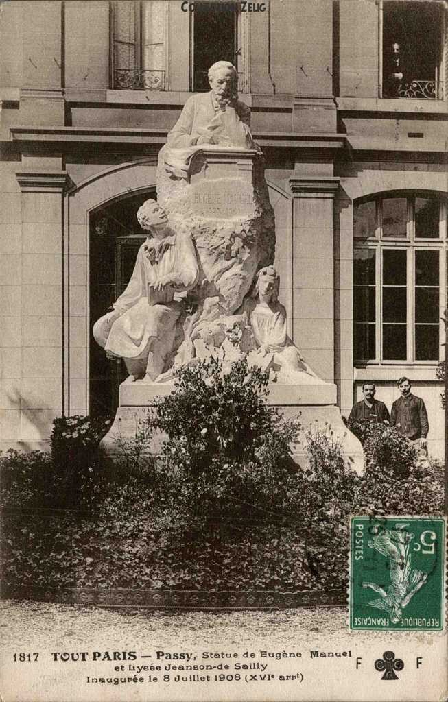 1817 - Passy, Statue de Eugène-Manuel au Lycée Jeanson-de-Sailly