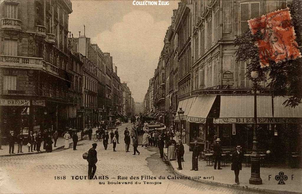 1818 - Rue des Filles-du-Calvaire au Boulevard du Temple