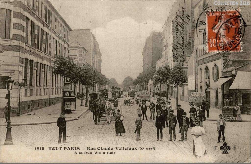 1819 - Rue Claude Vellefaux à la Rue Vic-d'Azir