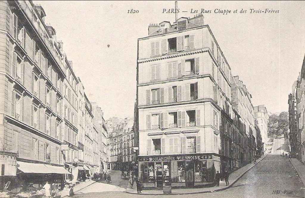 ND 1820 - PARIS - Les Rues Chappe et des Trois-Frères