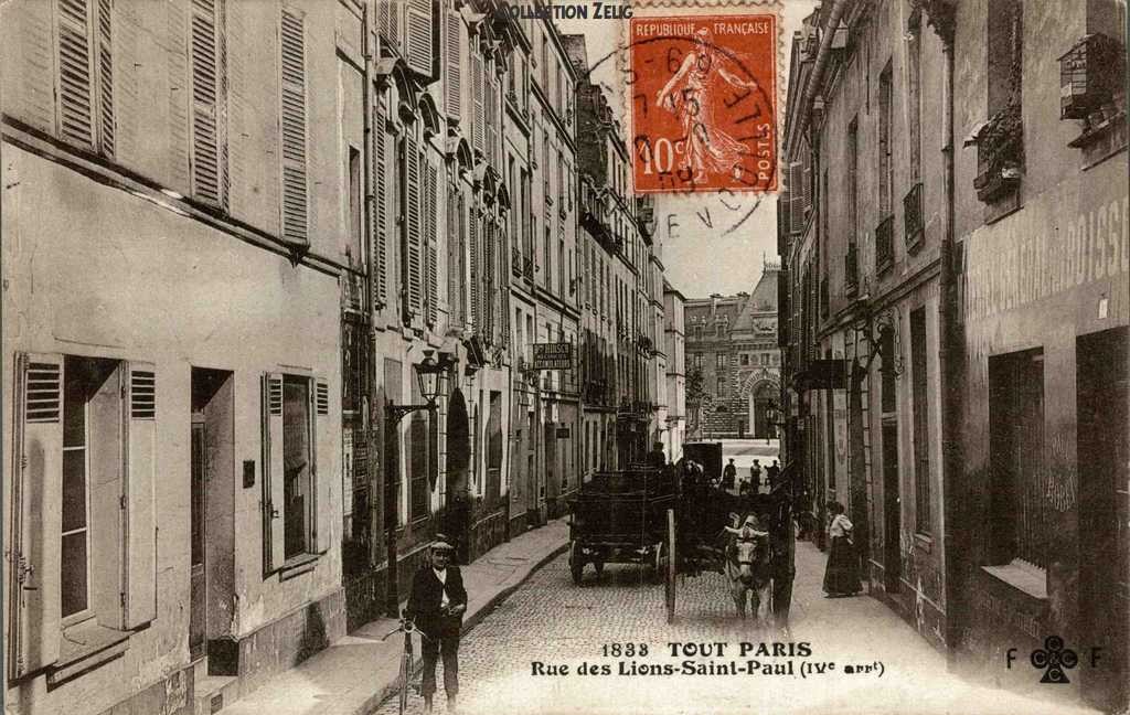 1833 - Rue des Lions-Saint-Paul