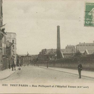 1881 - Rue Pelleport et l'Hôpital Tenon