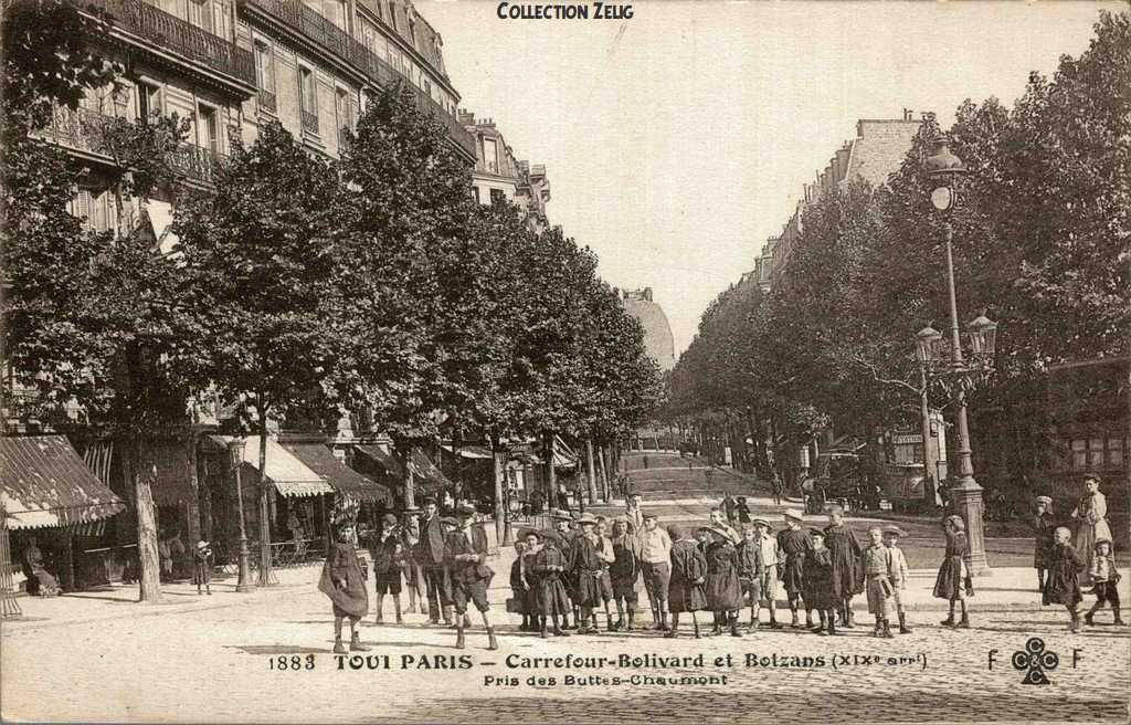 1883 - Carrefour Bolivar-Botzaris pris des Buttes-Chaumont