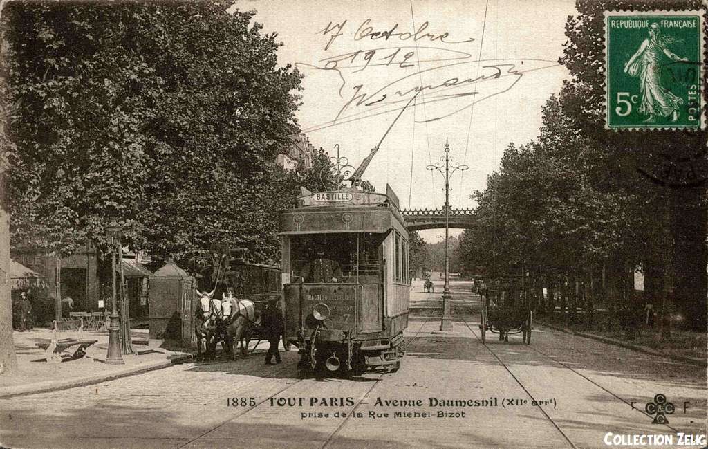 1885 - Avenue Daumesnil prise de la Rue Michel-Bizot