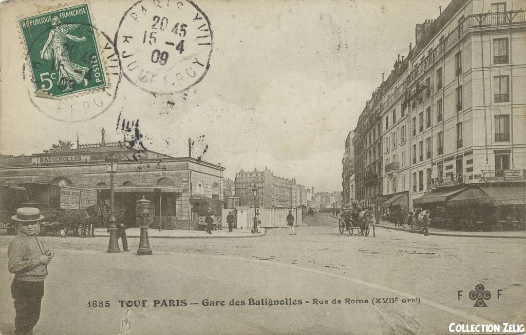 1885 - Gare des Batignolles - Rue de Rome