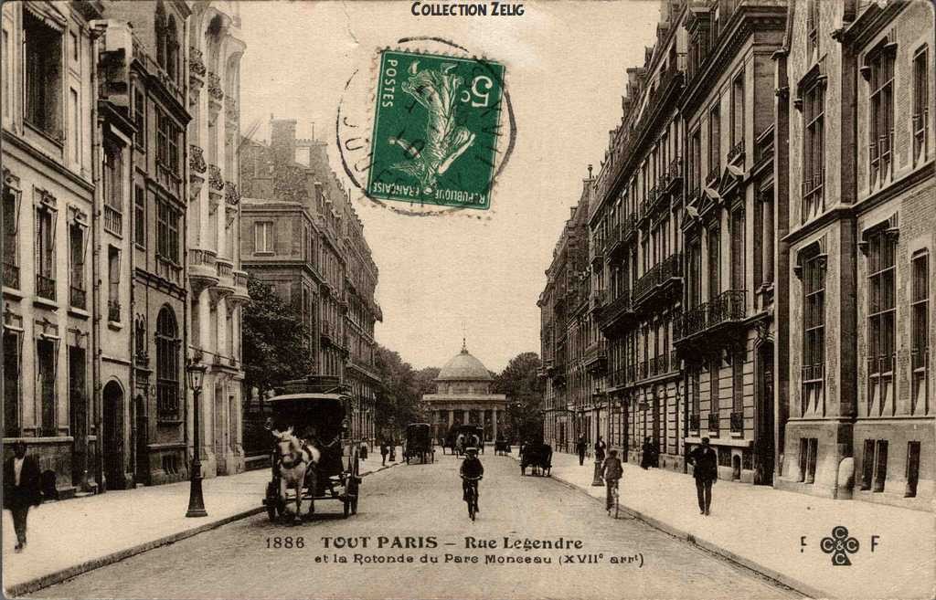 1886 - Rue Legendre à la Rotonde du Parc Monceau