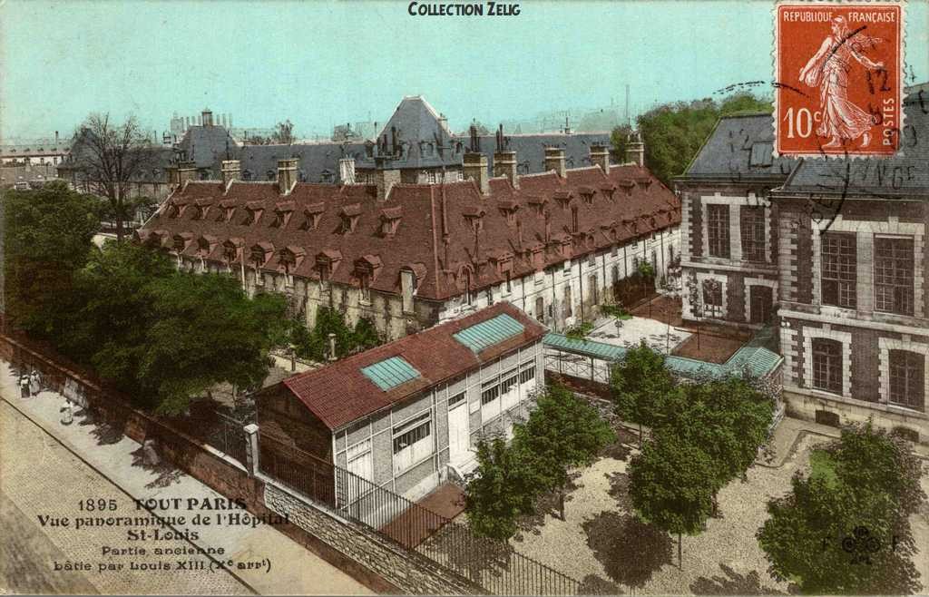 1895 - Vue panoramique de l'Hôpital Saint-Louis
