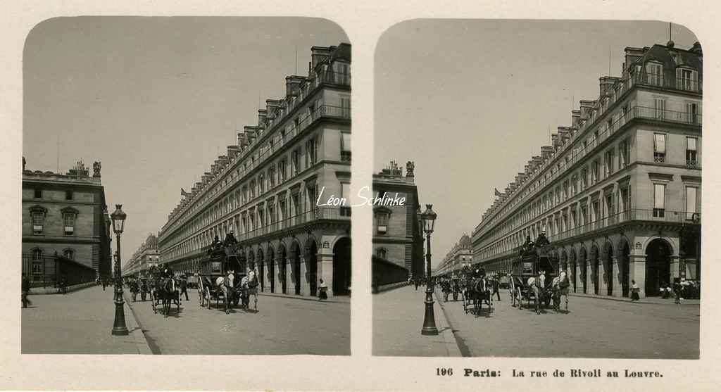 196 - Paris - La Rue de Rivoli au Louvre