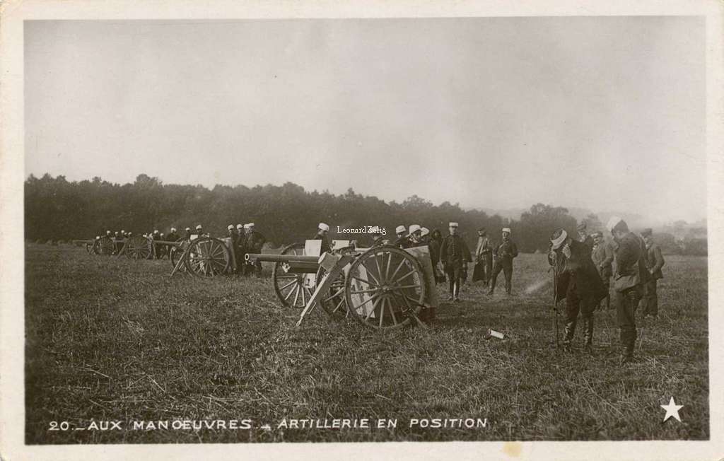 20 - Aux Manoeuvres - Artillerie en position