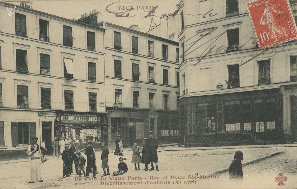 20 - Un coin du vieux Paris et Place Ste-Marthe