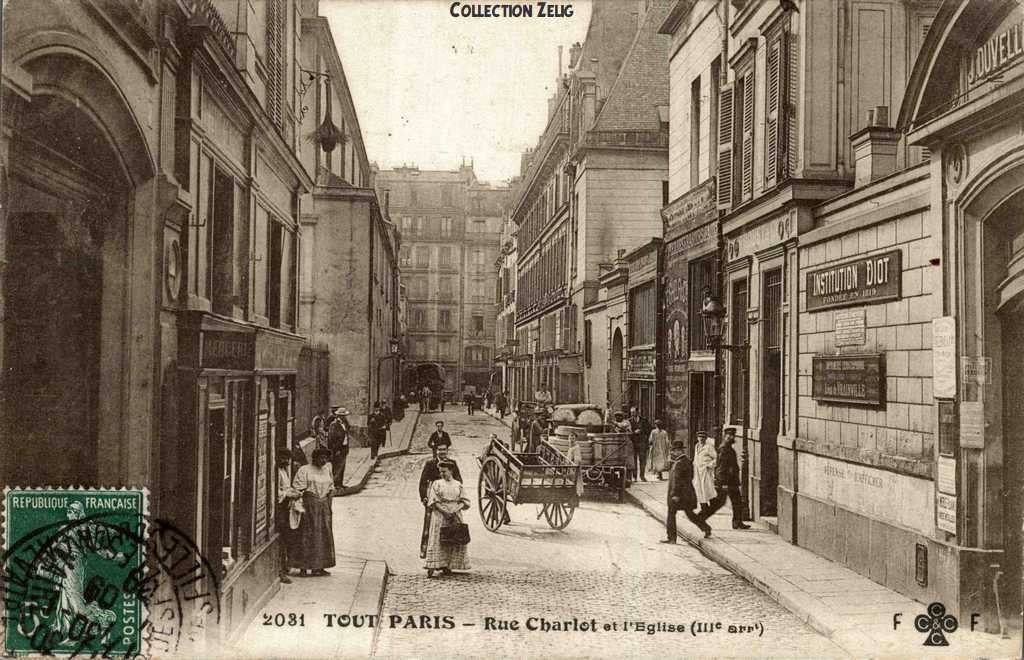 2031 - Rue Charlot et l'église
