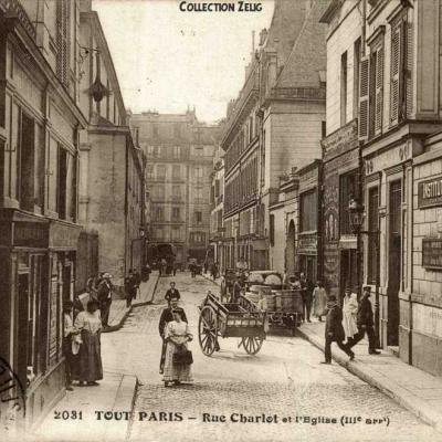 2031 - Rue Charlot et l'église