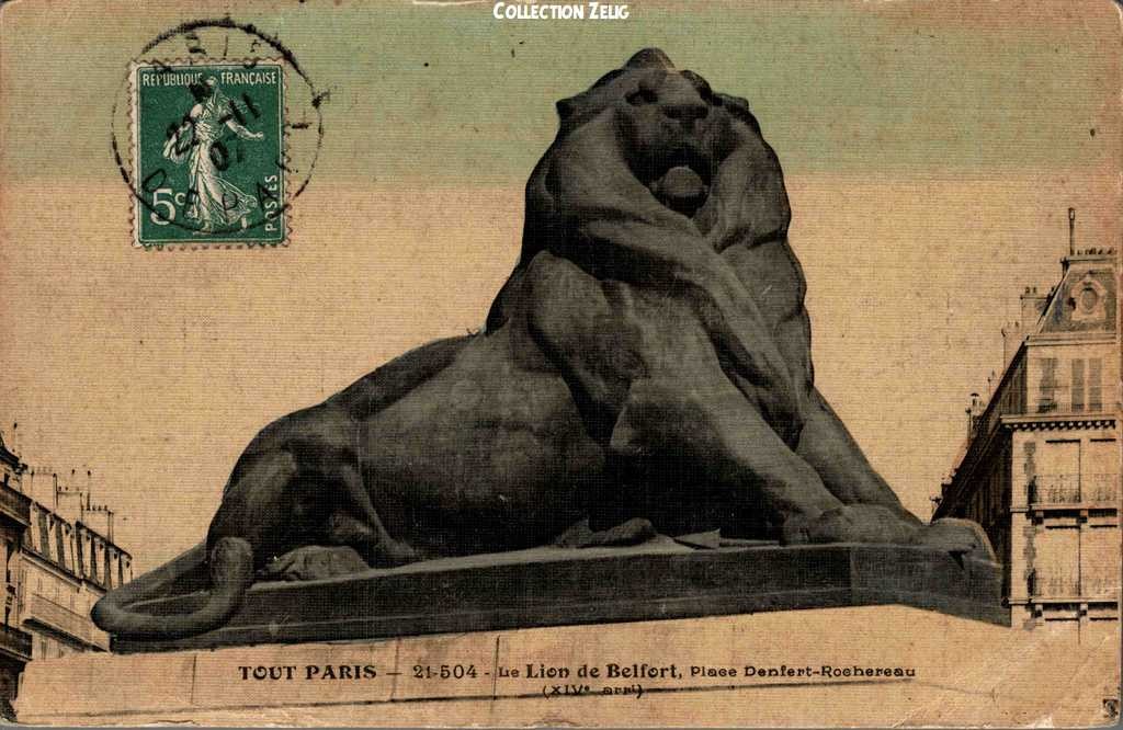 21 - 504 - Le Lion de Belfort - Place Denfert-Rochereau
