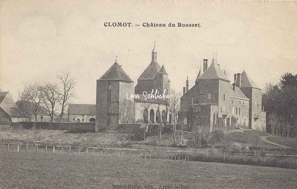 21-Clomot - Château du Rousset (Ed. Rimet-Bazin)