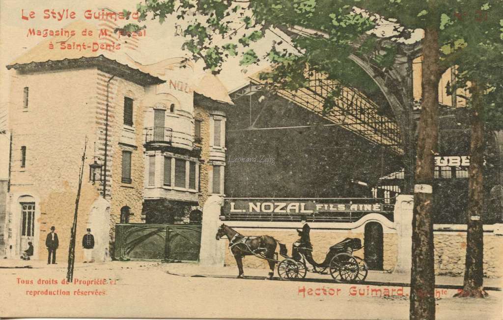 21 - Style Guimard - Magasins de M. Nozal à Saint-Denis