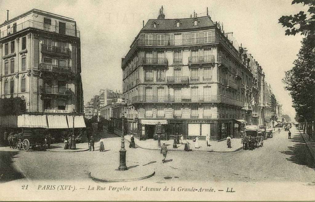 21 - PARIS - La Rue Pergolèse et l'Avenue de la Grande-Armée