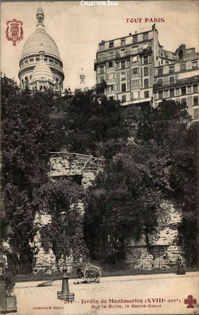 211 - Jardin de Montmartre - Sur la Butte, le Sacré-Coeur