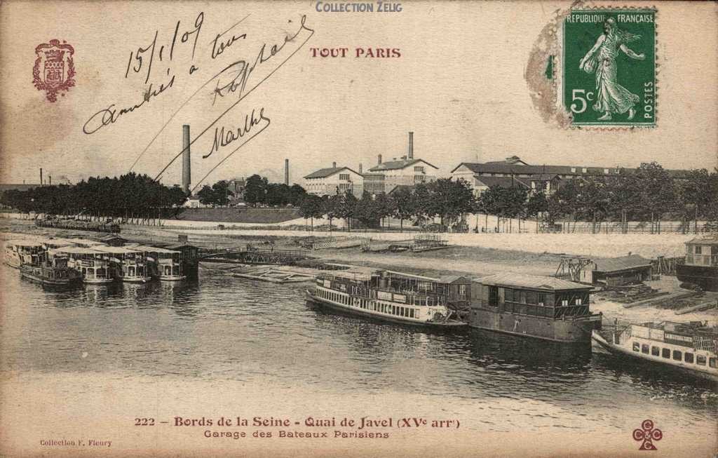 222 - Bords de la Seine - Quai de Javel, Garage des Bateaux Parisiens