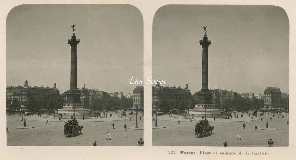 222 - Paris - Place et colonne de la Bastille