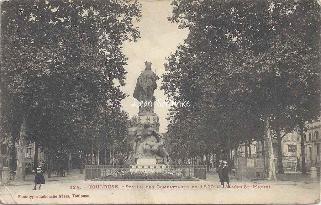 224 - Statue des Combattants de 1870 - Allées St-Michel