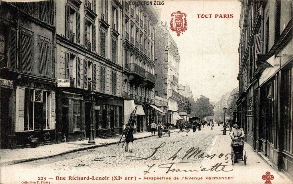 225 - Rue Richard-Lenoir - Perspective de l'Avenue Parmentier