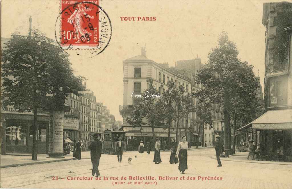 23 - Carrefour de la Rue de Belleville, Bolivar et des Pyrénées