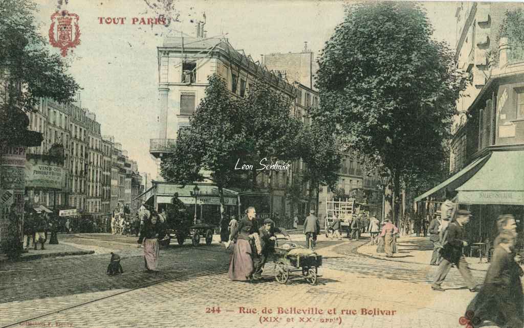 244 - Rue de Belleville et Rue Bolivar