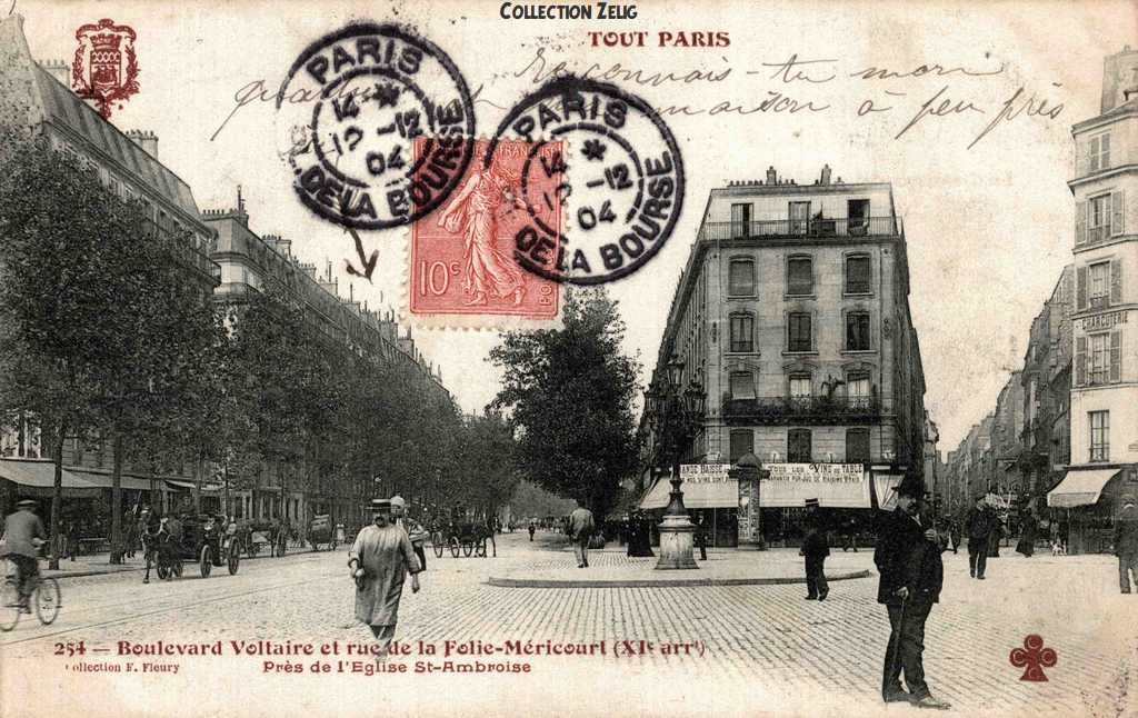 254 - Boulevard Voltaire et Rue de la Folie-Méricourt