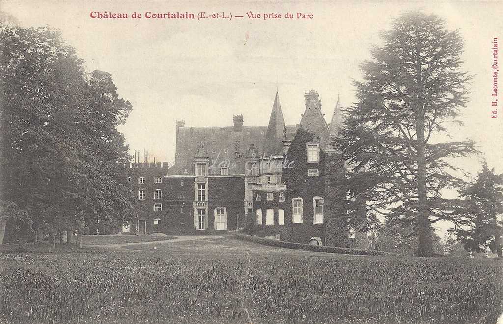 28- Courtalain - Le Château vu du Parc (H.Lecomte)