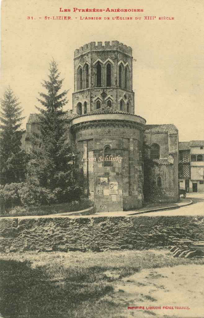 31 - St-Lizier - Abside de l'Eglise du XIII° siècle