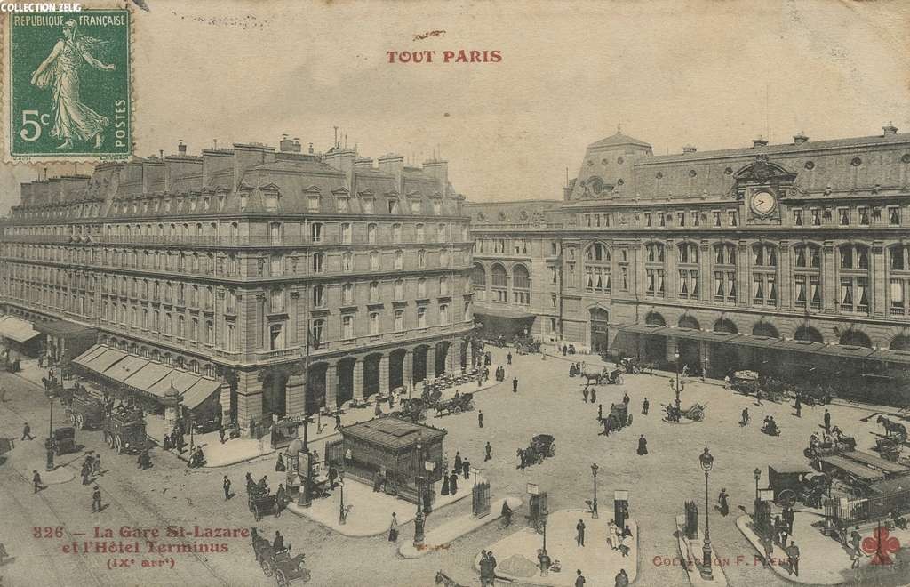326 - La Gare Saint-Lazare et l'Hôtel Terminus