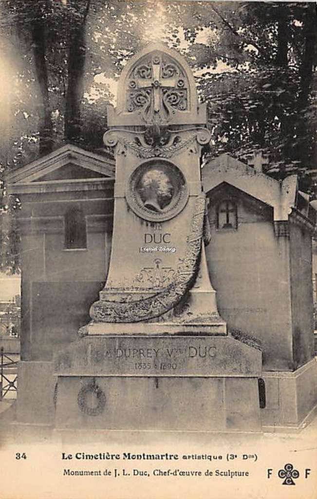 34 - Monument de J.L. Duc, chef-d'oeuvre de sculpture