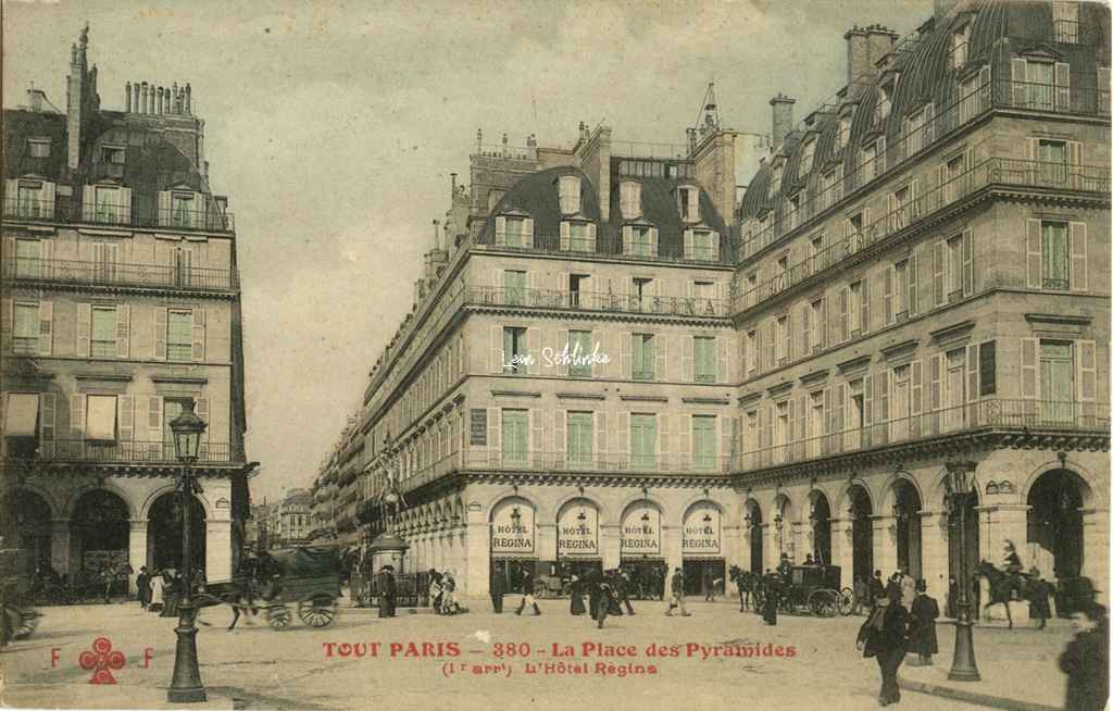 380 - La Place des Pyramides, l'Hôtel Régina