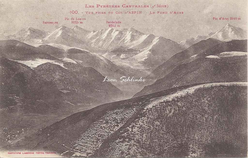 4 - 100 - Vue prise du Col d'Aspin - Le Fond d'Aure