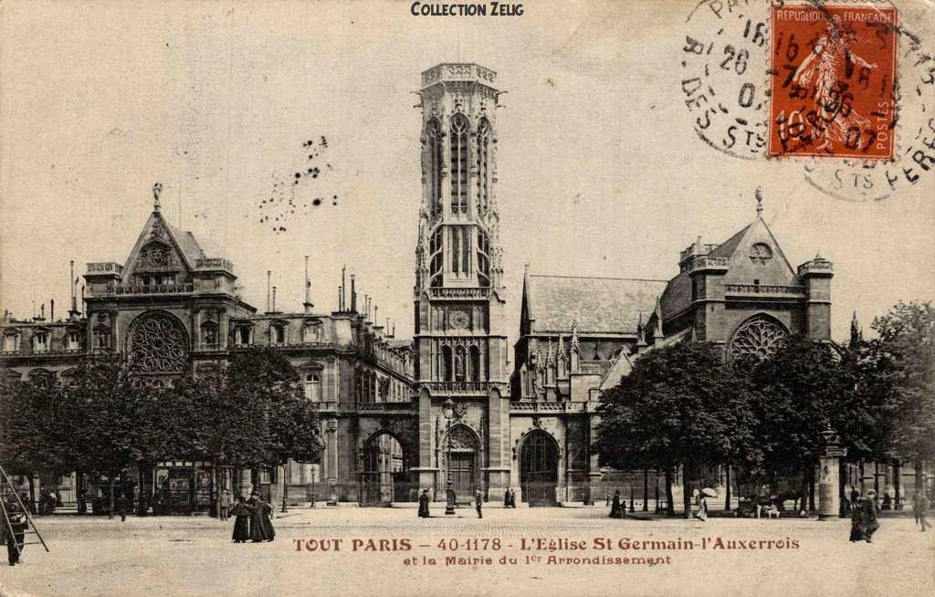 40 - 1178 - L'Eglise St-Germain l'Auxerrois et la Mairie du Ier arrt