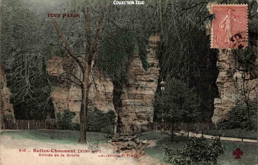 418 - Buttes-Chaumont - Entrée de la Grotte