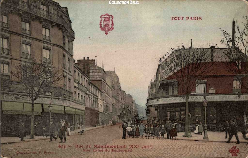 425 - Rue de Ménilmontant prise du Boulevard