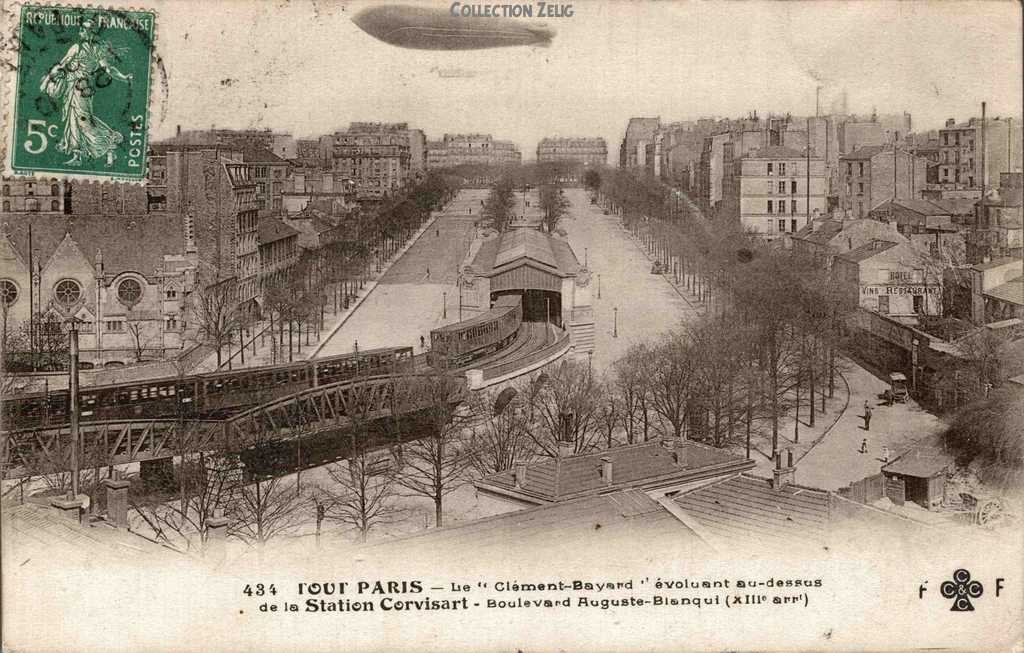 434 - Le Clément-Bayard au-dessus de la Station Corvisart - Boulevard Auguste-Blanqui