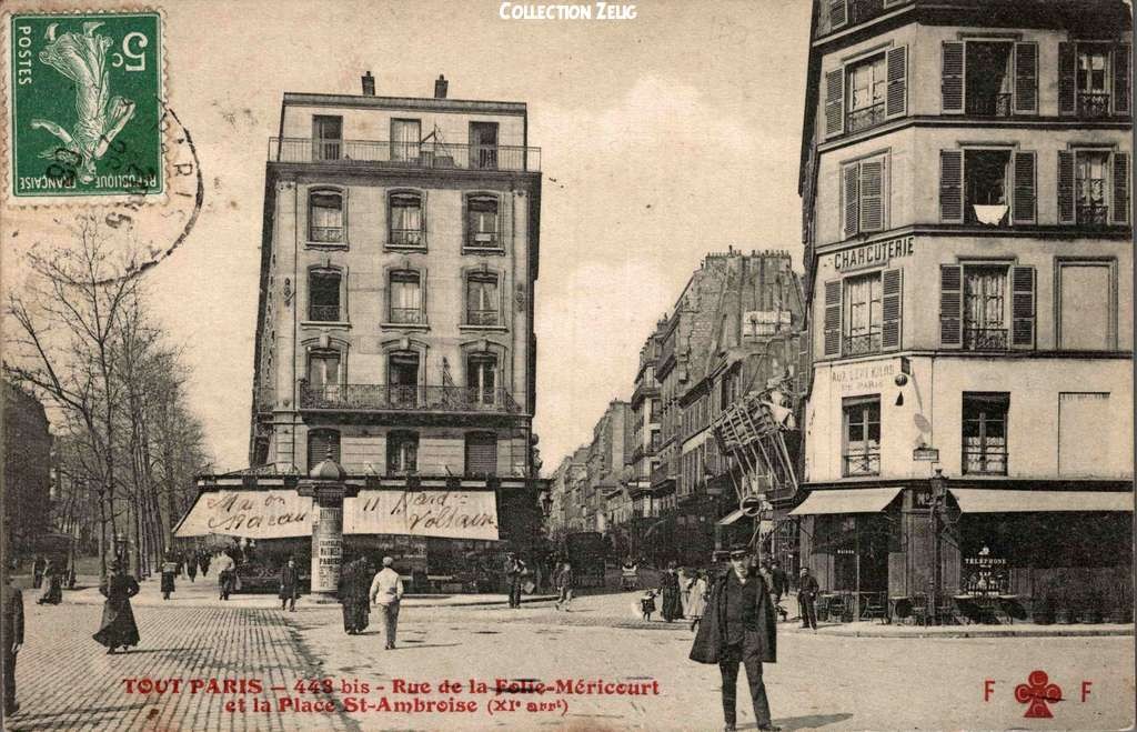 443 bis - Rue de la Folie-Méricourt et la Place St-Ambroise