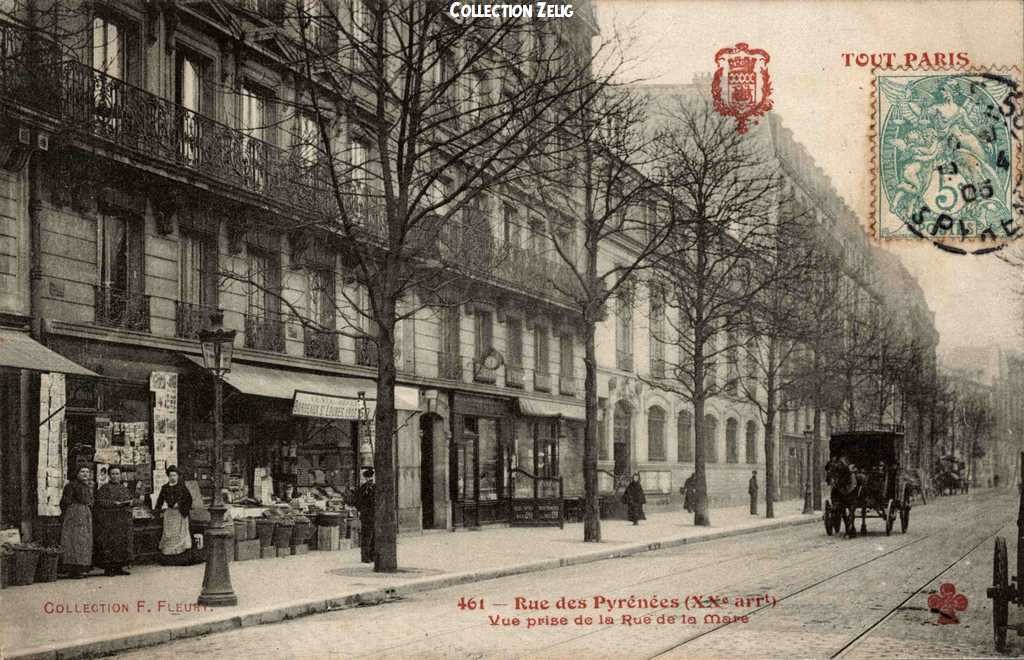 461 - Rue des Pyrénées prise de la Rue de la Mare