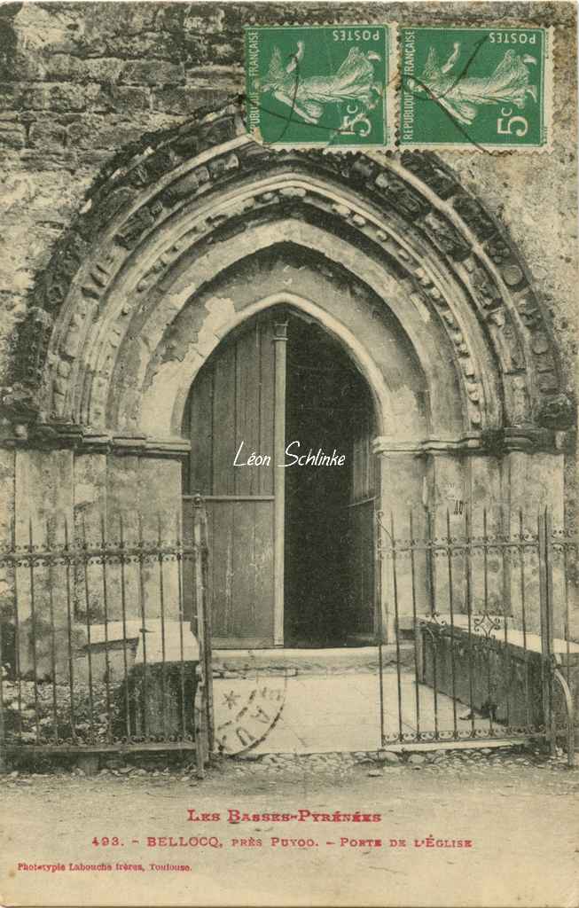 493 - Bellocq près Puyoo - Porte de l'Eglise