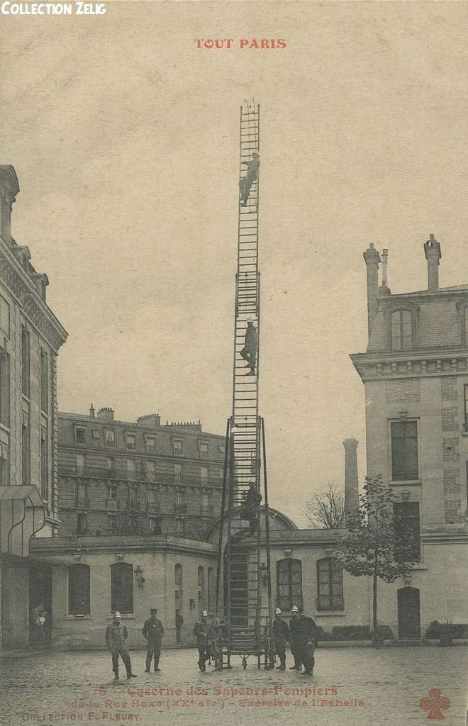 5 - Caserne des Pompiers de la Rue Haxo - Exercice de l'échelle