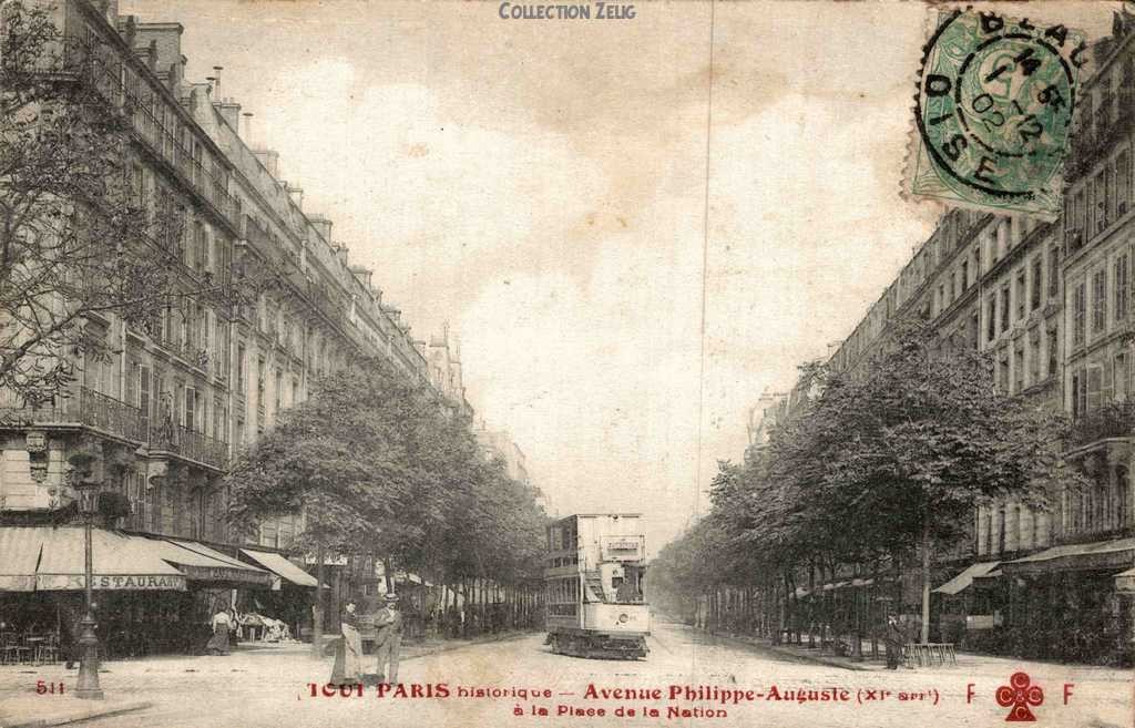 511 - Avenue Philippe-Auguste à la Place de la Nation