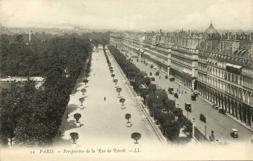 52 - PARIS - Perspective de la Rue de Rivoli