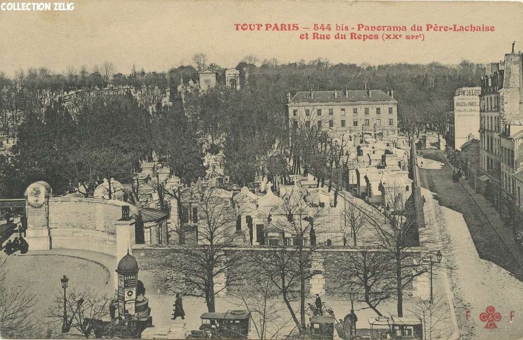 544 bis - Panorama du Père-Lachaise et Rue du Repos