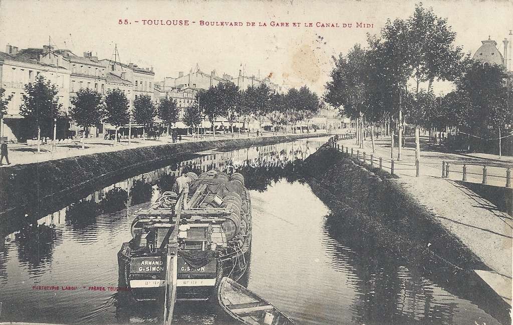55 - Boulevard de la Gare et le Canal du Midi