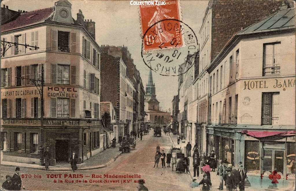 570 bis - Rue Mademoiselle à la Rue de la Croix-Nivert